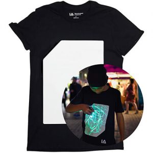 Illuminated Interaktive Leicht T-Shirt Herren-Festival Rave-1