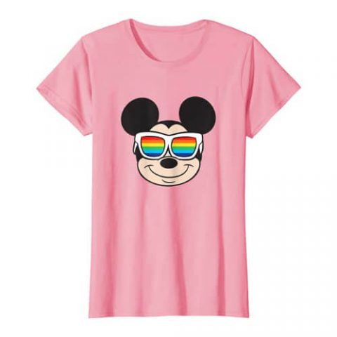 T-Shirt Mickey Mouse Rainbow Sunglasses-Festival Outfit